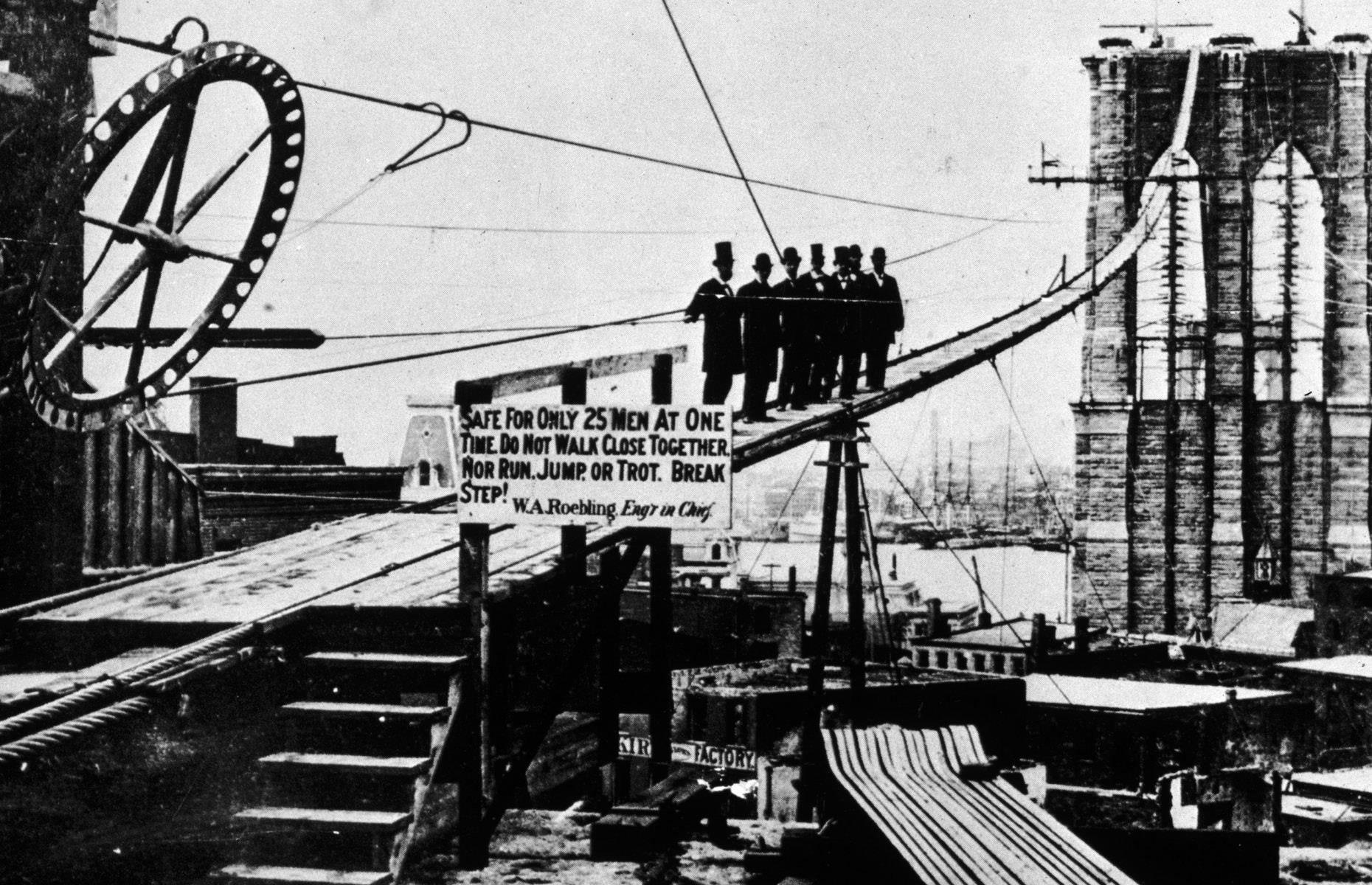 1875: Brooklyn Bridge Under Construction